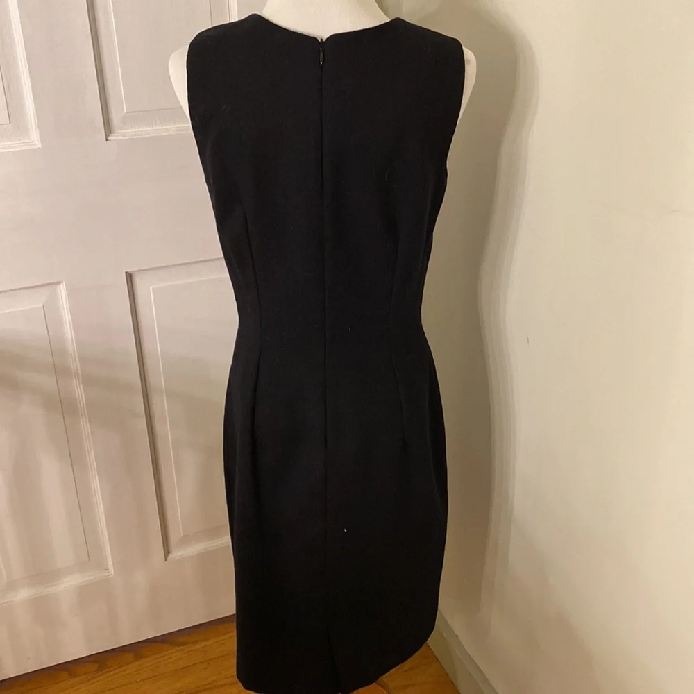 Black Wool 2 pc Dress and jacket Suit. Size small - Picture 5 of 6